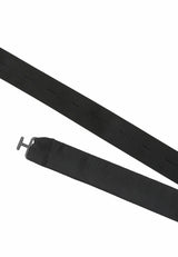 (Schwarz) Übergrößen Fliege Seide Uni Basic mit verstellbarem Band