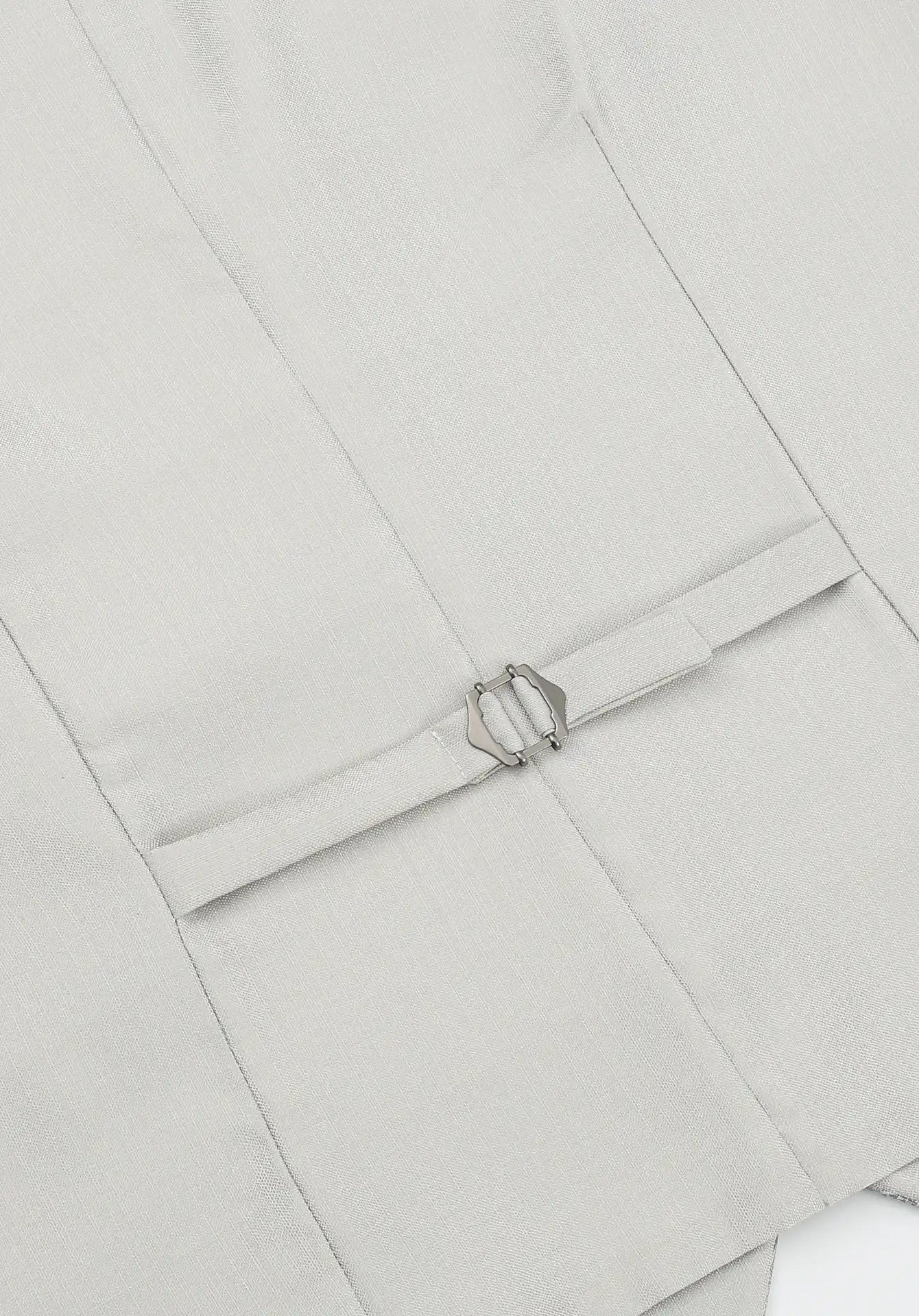 (Grün) Hochzeitsweste Herren – Rückseite mit verstellbarem Riegel und Metallschnalle