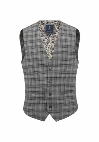 Weste Herren - Glencheck Grau