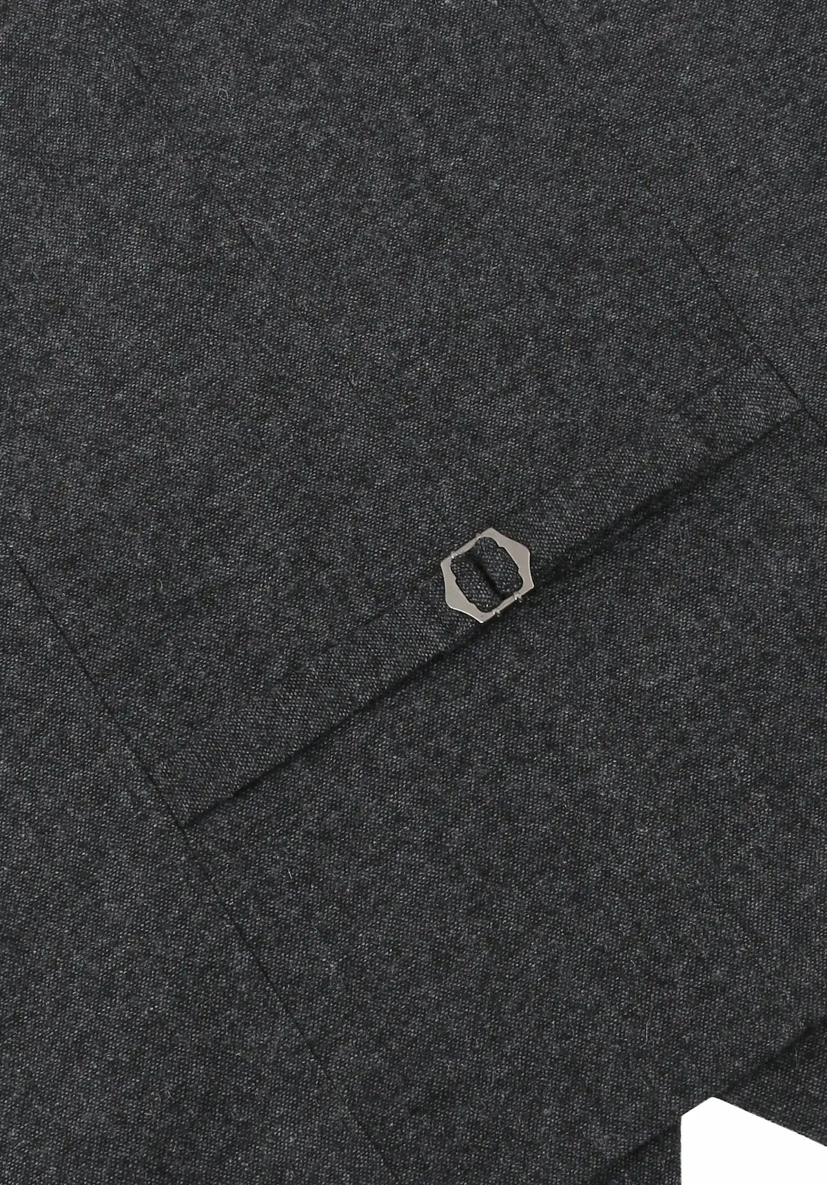 (Anthrazit) Weste Tweed – Rückansicht mit verstellbarem Riegel