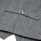 (Grau) Weste Tweed – Rückansicht mit verstellbarem Riegel