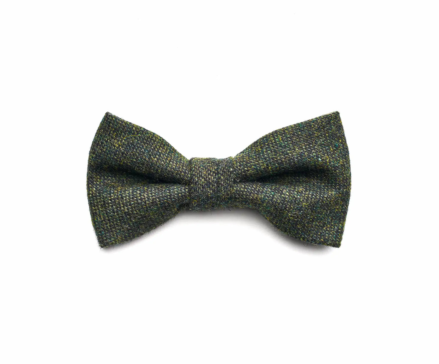 (Dunkelgrün) Fliege Tweed Wolle – Detailansicht Draufsicht