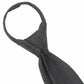 (Schwarz Blumenmuster) Detail Knoten der Zip-Trauerkrawatte, vorgebundenes Design in Schwarz mit Blumenmuster