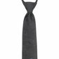 (Schwarz Paisley) Detail Knoten der Zip-Trauerkrawatte, vorgebundenes Design in Schwarz mit Paisley-Muster