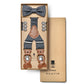 (Dunkelblau) Hosenträger Set mit Fliege im Sale bei style4him.de