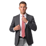(Hellrot) seidenkrawatte herren picote überlänge getragen pose krawatte frei sichtbar