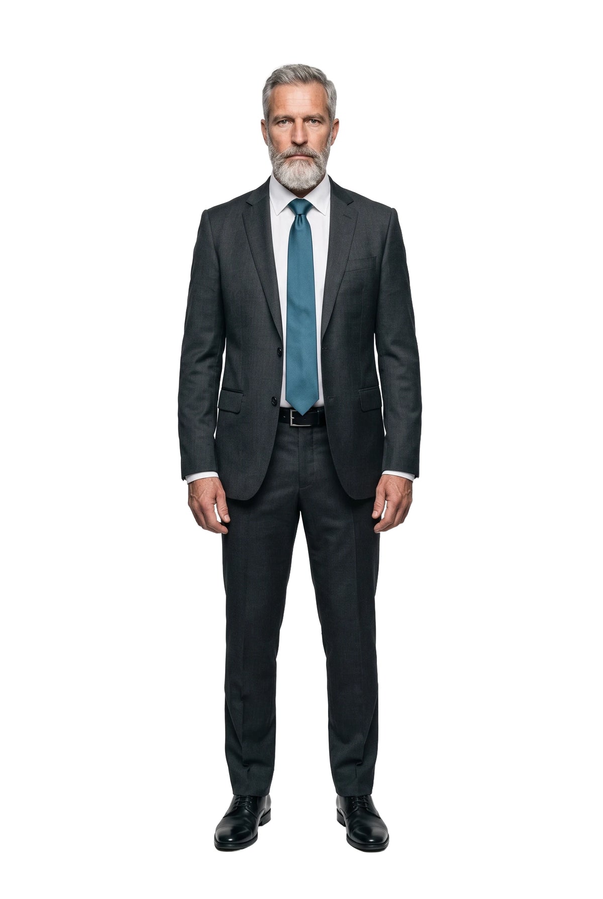 (Petrol) seidenkrawatte herren uni getragen ganzkörper look