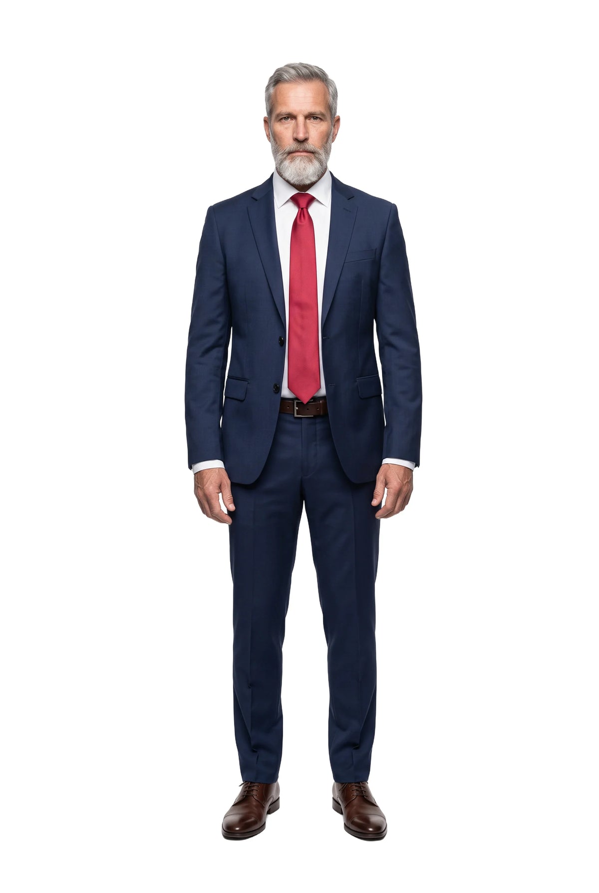 (Hellrot) seidenkrawatte herren uni überlänge getragen ganzkörper look